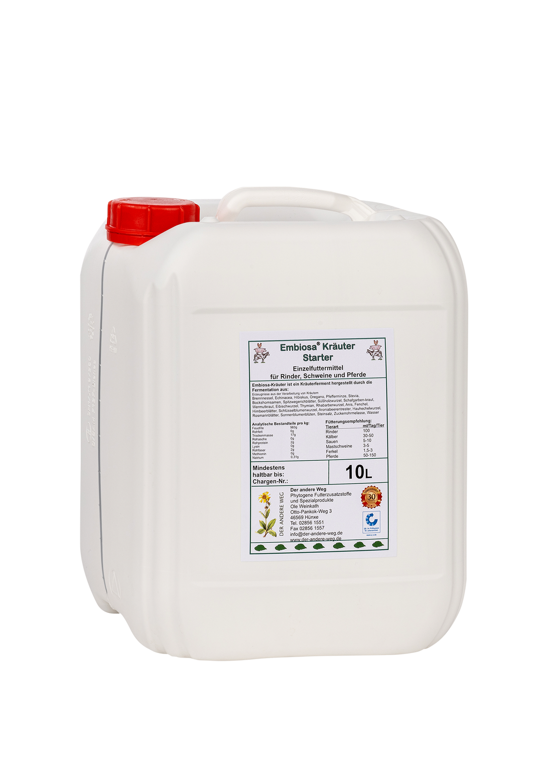 Embiosa Futterfein Starter Kulturen flüssig,10 ltr